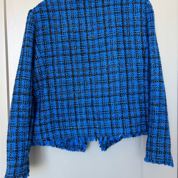 Alice + Olivia Blue and Black Tweed Blazer - Picture 7 of 7